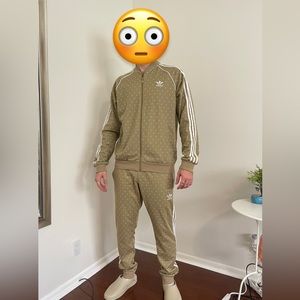 Pharrell Williams x Adidas hu hiking pants beige tan size small